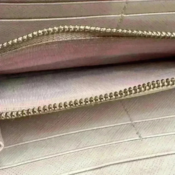 SALVATORE FERRAGAMO VARA BOW Pink Leather Zip Around Long Wallet - Picture 7 of 9